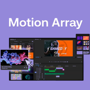 motion array-digitalservices-videos-templates-Motion Array subscription interface showing video templates, stock footage library, and Premiere Pro plugins for professional content creators