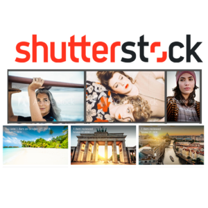 shutterstock-digital services-Shutterstock subscription interface showing extensive library of stock photos, videos, music, and AI content generation tools for creative professionals